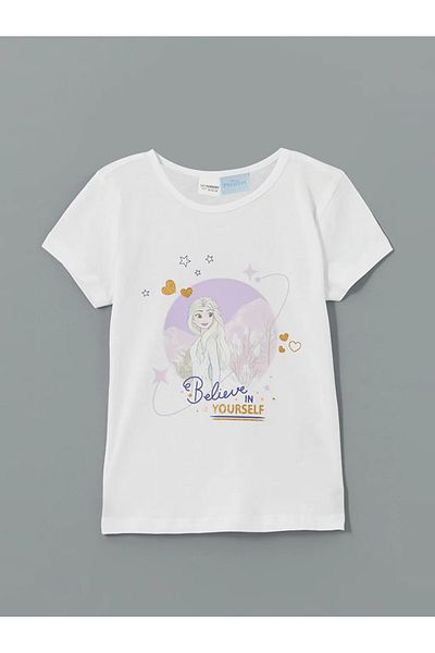 LC Waikiki Set de pijamale pentru fete cu imprimeu alb pentru copii LCW