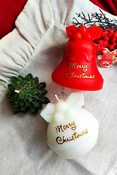 Nil Mum Yeni Yıl Noel Mum Yılbaşı Soya Mum | 3 Parça Süper Christmas Set |