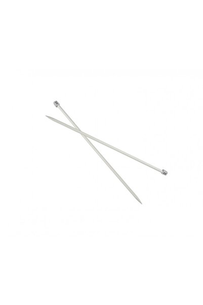 BenimMarifetlerim Beyaz Düz Örgü Şişi 9 Numara