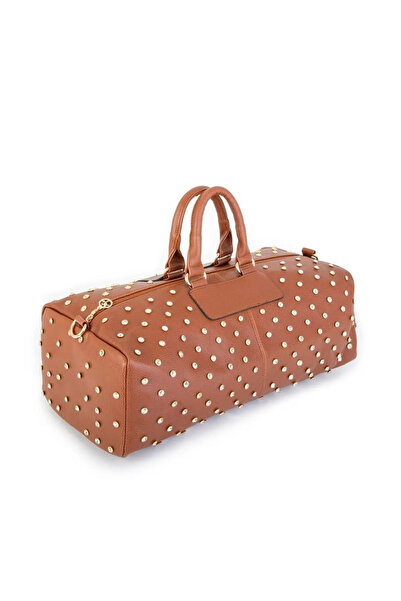 GOLDBAGS Taşlı Zımbalı Seheyat El Valizi 27x50x27cm