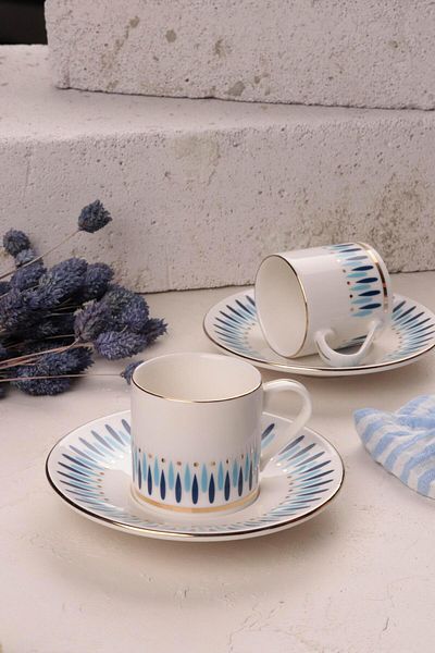 PORSER Palm Coffee Cup Set 4 Pieces for 2 People