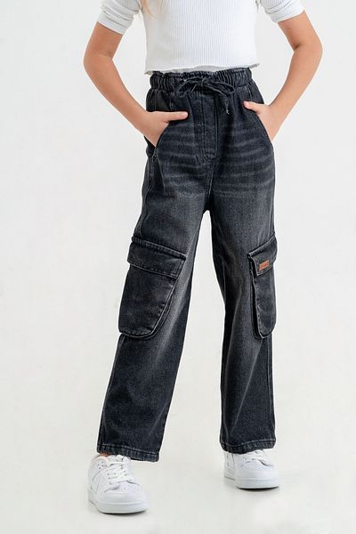 GİYİCEM TEKSTİL Girl's Elastic Waist Trousers 2131