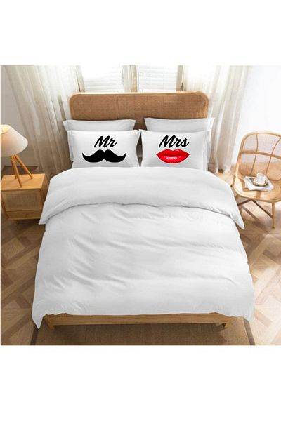 Elbasan Tekstil 30 X 50 cm Mustache Lip Decorative Pillow