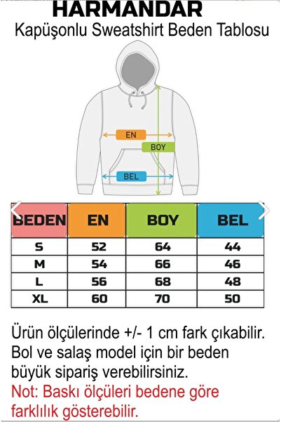 Harmandar Unique Girls Baskılı Unisex Çimen Kanguru Cepli Kapüşonlu Sweatshirt Hoodie