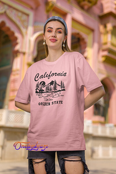 oneagılyazı Μπλουζάκι California Golden Printed Oversize