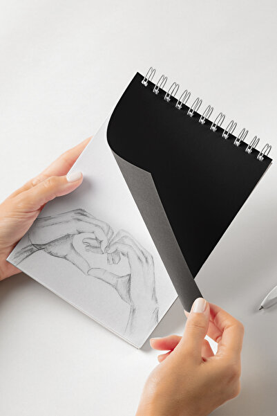 Copyder مجموعة كتب رسم ورسم حلزونية مقاس A5 (3 قطع) - غلاف أسود وكرافت وأبيض، 50 ورقة