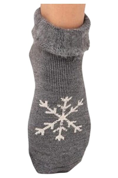 marufshop Kadın Kışlık Termal Yılbaşı Temalı Polar Çorap