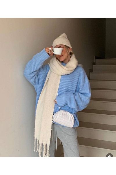 Nilbutik Premium Soft Boucle Scarf