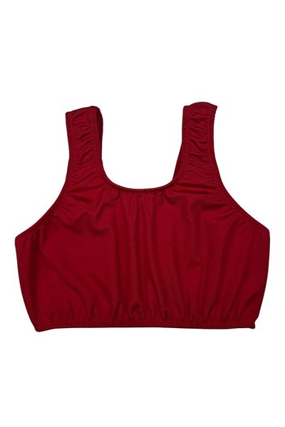 MİRASWİM Swimsuit for Girls (Red), (Shorts, Bone, and Bustier)