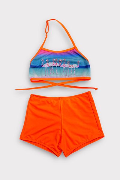 Nilmay mayo Girl's Bikini Set with Shorts