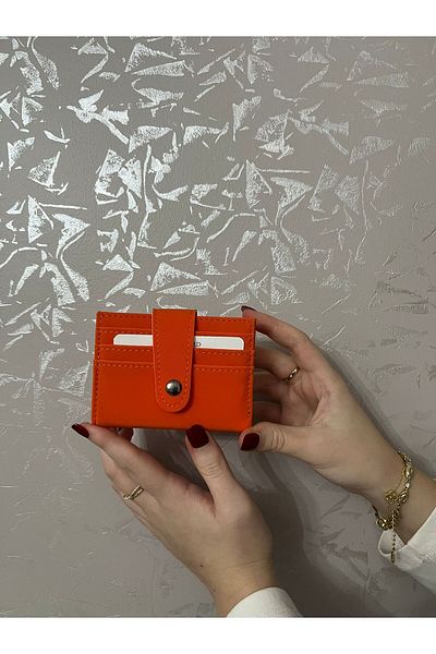 DEV 3 ADAM Women's Orange Wallet with 20 Card and Money Compartments