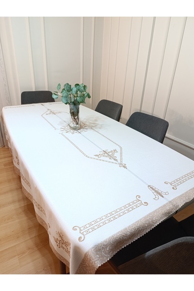 Home مفرش طاولة منقوش بتطريز |   مفرش طاولة من القماش بدون خياطة |   قماش مقا...