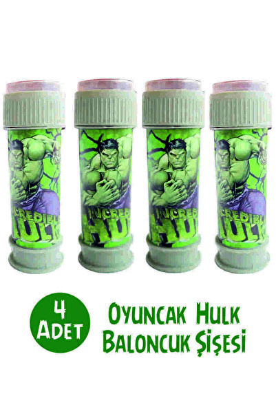 Masal Şekerleme Hulk köpüklü Üflemeli Baloncuk 4'lü