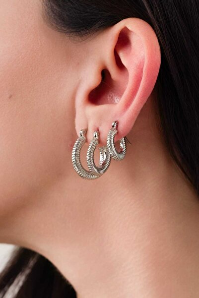 MRK 3 Boy Burgulu Halka Kadın Küpe