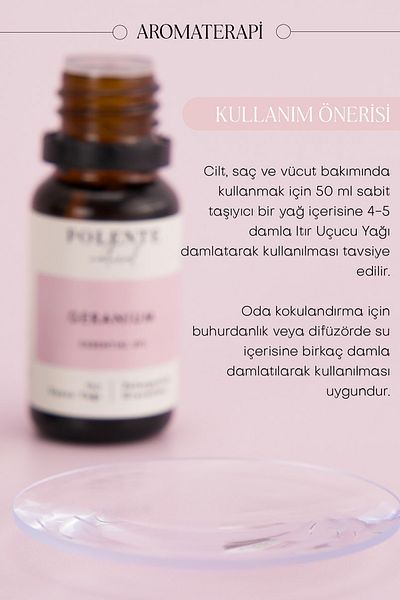 Polente Natural 10 ml Geranium Essential Oil