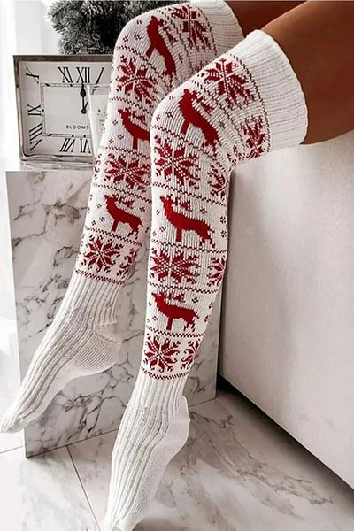 drunk night Patterned New Year's Socks