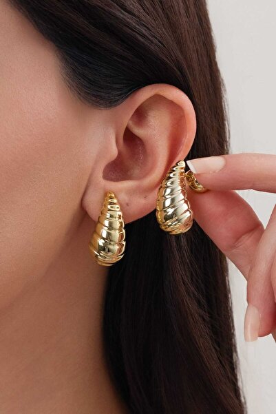 MRK Kadın İthal Burgulu Gözyaşı Damla Küpe