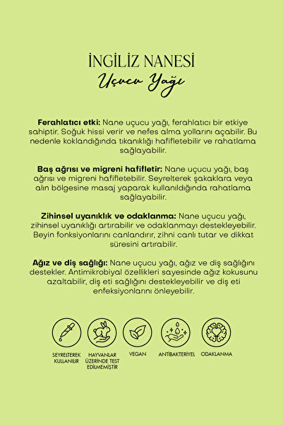 Polente Natural İngiliz Nanesi Uçucu Yağı 10 ml