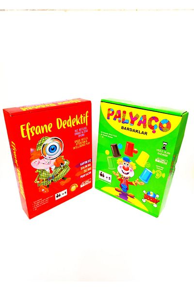 Anoffel Legendary Detective and Clown Cups Educational and Fun 2-Piece Play Set