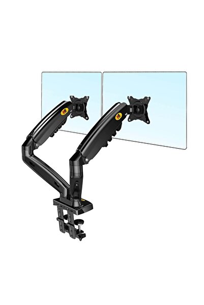 RAMTECH 17" - 27" F160 Amortisörlü Stand Çift Kol Lcd / Led Monitör Tutucu Stand Askı Aparatı 222040