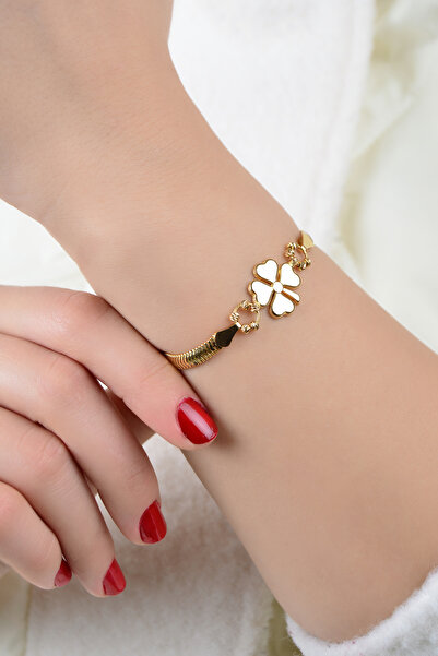 kuyumcu nurettin 8,50 gr (GRAM) Balık Sırtı Yonca Bileklik 22 Ayar Altın