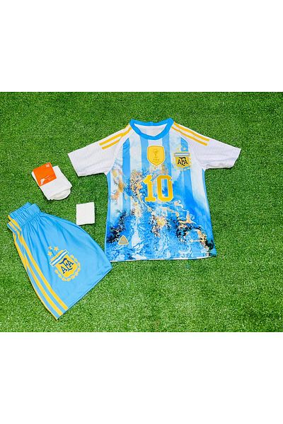 Lion Spor Tricou Lionel Messi Echipa Națională Argentina Culoare Albastru Alb
