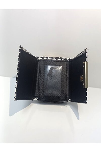 MODA Houndstooth Patterned Zippered Wallet