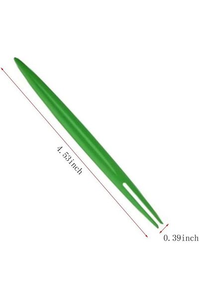 Busstier Green Cocktail Stick - Set of 10, Reusable Presentation Stick, Leaf-Shaped