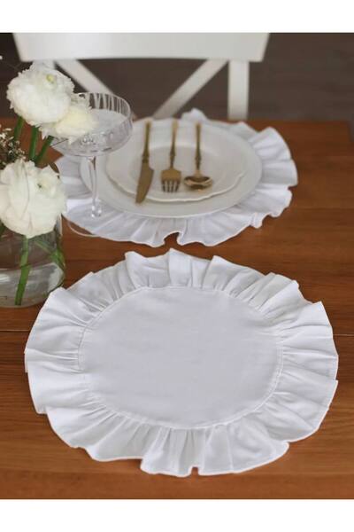 minoshes %100 Pamuklu Ham Keten Beyaz Supla 2 Adet