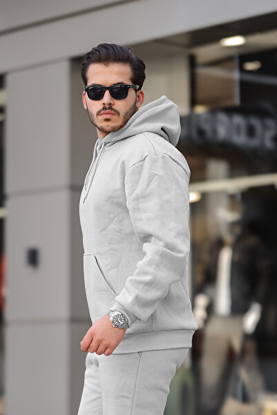 ruNadeS Φούτερ Unisex Basic Relax Fit Grey Hoodie