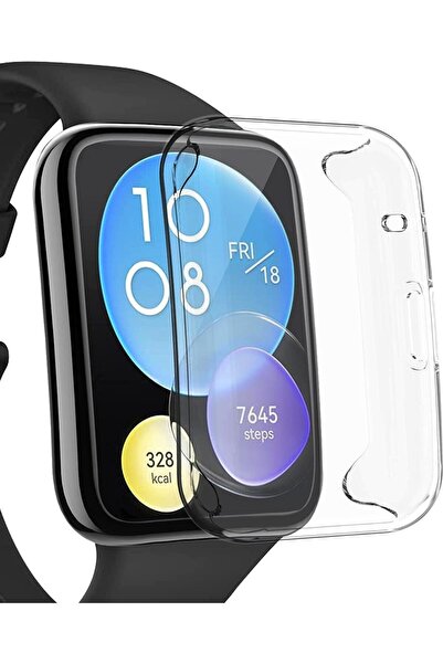 Dmay حافظة سيليكون فائقة الحماية متوافقة مع ساعة Huawei Watch Fit 2 360