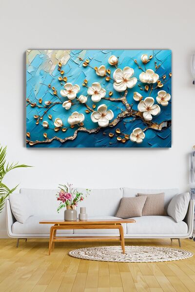 KanvasSepeti Blue Spring Canvas Wall Art - Home Living Room - Bedroom Kitchen...
