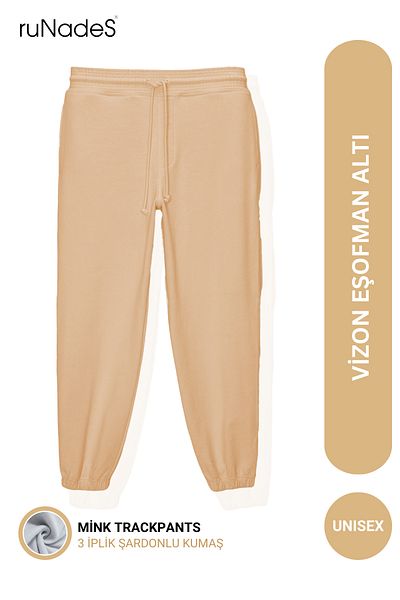 ruNadeS Παντελόνι φούτερ Unisex Basic Relax Fit Mink Jogger