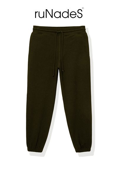 ruNadeS Unisex Basic Relax Fit Khaki Jogger Sweatpants