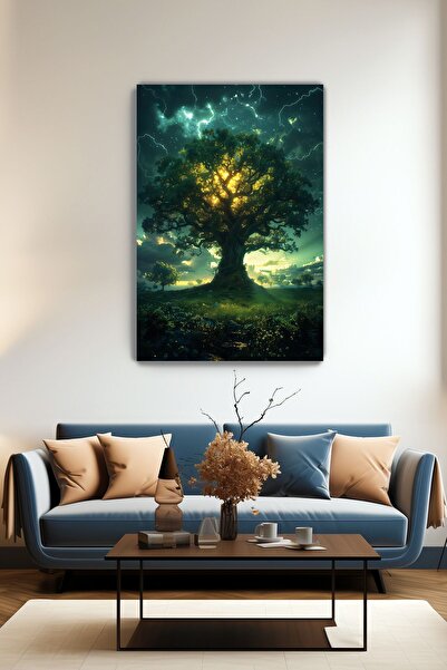 KanvasSepeti Pictură murală pe pânză Ul Tree - Decor pentru casă, sufragerie,...