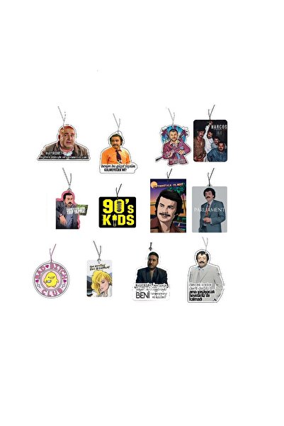 BsElektronik Ekonomik 12'li Paket Araç Ayna Asma Koku Eğlenceli Dekoratif Modeller Ve Konuşan Tasarımlar