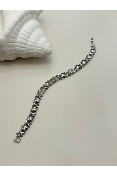 ilvesa shop Non-Tarnish Vip Xuping Heart Model Zircon Stone Detailed Bracelet