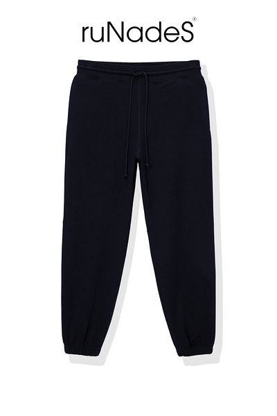 ruNadeS Unisex Basic Relax Fit Navy Blue Jogger Sweatpants