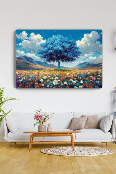 KanvasSepeti Flower Painting - Spring Oil Painting Textured Canvas Painting C...