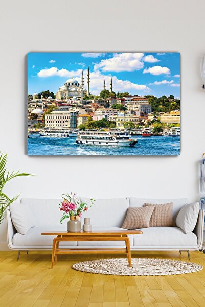 KanvasSepeti Pictură murală pe pânză cu peisaj din Istanbul, pictură pe pânză...