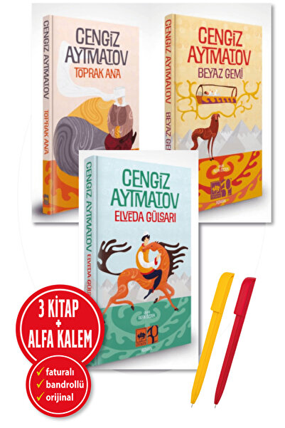 Ötüken Neşriyat Alfa Kalem+Cengiz Aytmatov(Beyaz Gemi+Toprak Ana+Elveda Gülsa...