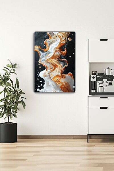 KanvasSepeti Tablou de perete din pânză Coffee Wave - Decor pentru colțul caf...