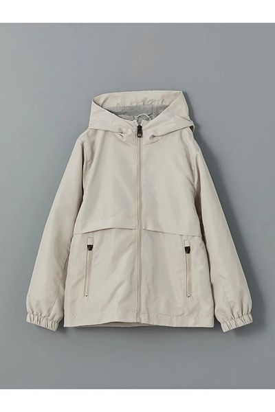 LC Waikiki Lcw Vision Beige Hooded Boy's Coat