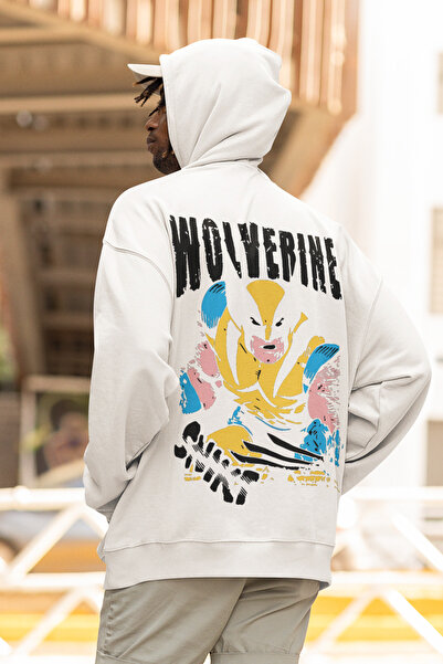 SEVBANO Unisex oversize hoodie sa otisnutim likom Wolverinea