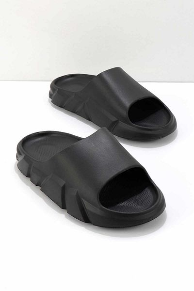 Bambi Black Gel Men's Slippers E 04740000259
