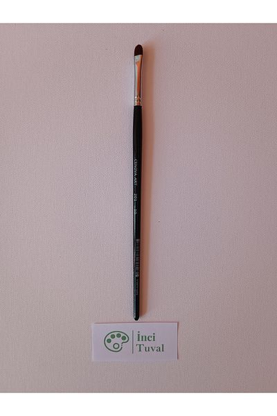 Cenova Art Professional Number 10 Cat Tongue - Long Handle, Natural Bristle Oil, Acrylic Paint