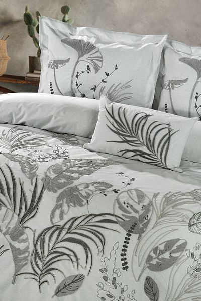 ZEBRA CASA Jadore Double Comforter Set / Gray