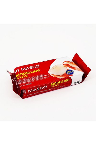 MASCO Air Dry Hardening White Modelling Clay, 250g