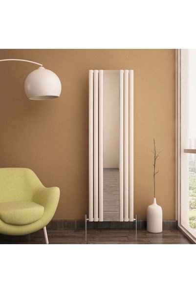 carisa Tallis Mirror Dikey Alüminyum Radyatör Modern Tasarım Beyaz 180 x 55 cm