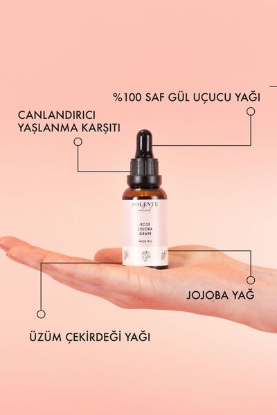 Polente Natural Gül & Jojoba Canlandırıcı Yüz Yağı (30 ML)